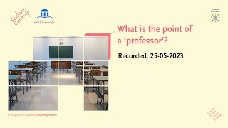 What is the point of a ‘professor’? - Studium Generale - Tilburg University