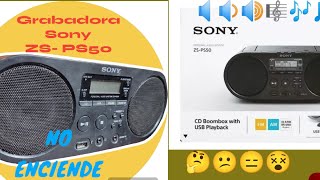 Reparación de grabadora Sony ZS-PS50 que no enciende