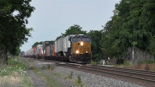 60 MPH CSX Intermodal Charging Thru Ripley NY - 7/26/2022