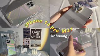 มุk.แกะกล่อง iPhone 14 Pro Max - Silver l Aesthetic unboxing + accessories