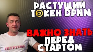 Растущий токен dPNM. Что нужно ЗНАТЬ перед СТАРТОМ !!!