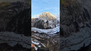 crazy 3-way base jump 🏔️🇨🇭 #mountains #basejump #adventure #nature #winter #snow #flying #cold