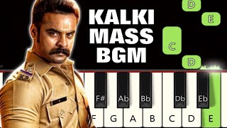Kalki Mass BGM 🔥 | Piano tutorial | Piano Notes | Piano Online #pianotimepass #kalki #kalkimovie