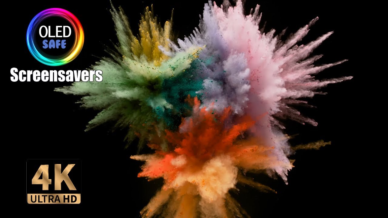Exploding Colors Screensaver 10 Hours 4k Oled Safe Youtube