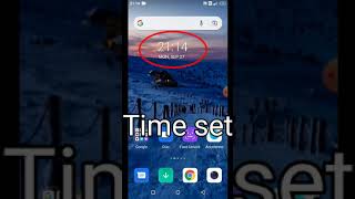 how to set time in home screen