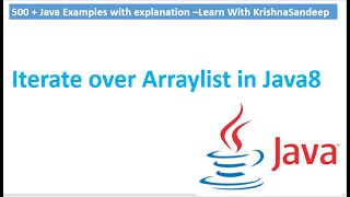 Write a java program to iterate over arraylist in java8?