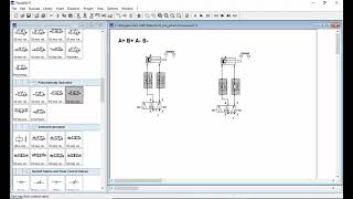 Pneumatic circuit A+ B+ A- B- one cycle OR continuous cycle