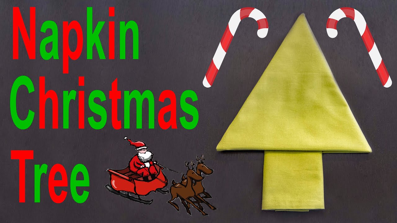 Napkin Christmas Tree Tutorial Youtube