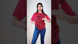 Styling Old Tshirt || Fashion Hacks || Look stylish in your old clothes #youtube #shorts #fashion