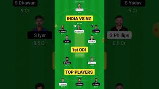 india vs newzealand 1st odi dream11 team, ind vs nz dream11, nz vs india dream11 team, india vs nz