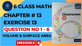 6 Class Math Chapter 13 Exercise 13 | Oxford New Countdown Book 6 Third Edition