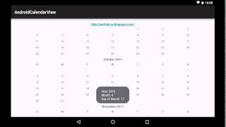 CalendarView example
