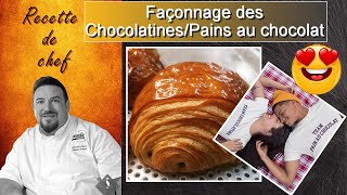 Façonnage pas à pas des chocolatines/pains au chocolat !