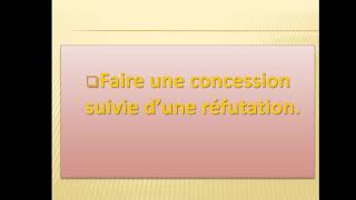 Exercices : Faire une concession suivie d'une réfutation