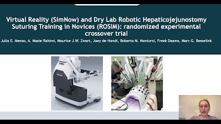 ROSIM Presentation: Virtual Reality- vs Dry Lab Robotic Surgery Training