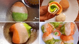 তিরঙা লুচি কোনও ফুড কালার ছাড়াই | Tricolour Luchi / Puri | Republic Day / Independence Day Special