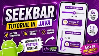 ANDROID - SEEKBAR TUTORIAL IN JAVA | CUSTOM ICON | VERTICAL SEEKBAR