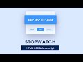 Stopwatch Using Javascript | With Free Source Code