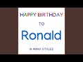 Happy Birthday To Ronald - Soul Pop