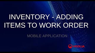 Adding Inventory Items to a Work Order - Step by Step Tutorial