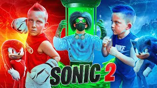 Sonic 2 The Movie In Real Life! Sonic And Knuckles Team Up!
