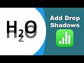 How to add drop shadows in Apple Numbers (Spreadsheet) on Mac