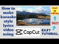 How to make karaoke video with lyrics in capcut - easy tutorial