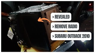 Part 1 - Revealed: How to remove radio factory SUBARU OUTBACK 2010 McIntosh Sound System  (Update)