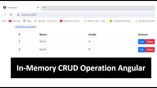 Angular In-memory Data CRUD operation