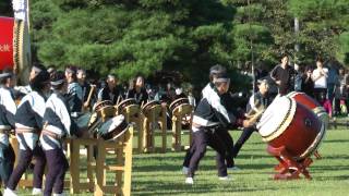 会津まつり 2013　会津藩公行列　帰陣式　７　祝太鼓　（会津鶴ヶ城太鼓若駒会）