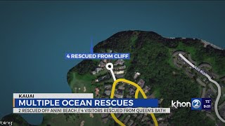 6 individuals rescued from Queens Bath and Anini Beach