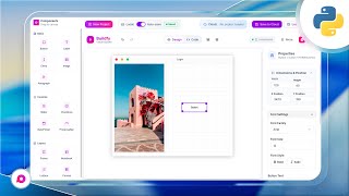 Python Modern GUI Builder | Drag & Drop with CustomTkinter Export – No Code!