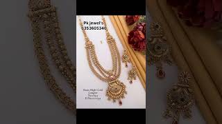 Brass High Gold Longest 🥰...#brass #wedding #fashion #primium #pkjewels #fancy #trending #letest