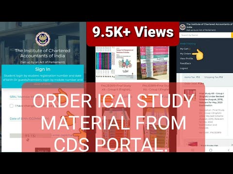 Icai Cds Portal | How To Order Icai Study Material Online Using Mobile ...