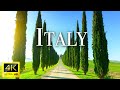 FLYING OVER ITALY (4K UHD) - Relaxing Music With Stunning Beautiful Nature (4K Video Ultra HD)