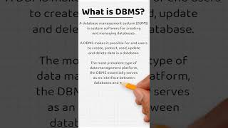 What is DBMS? Introduction to Database Management System #shorts