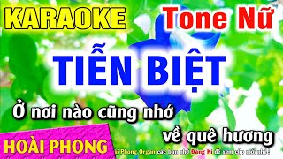 Karaoke Tiễn Biệt Tone Nữ Nhạc Sống Dể Hát | Hoài Phong Organ