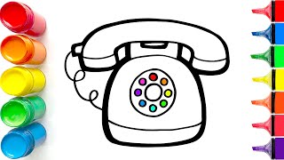 How to Draw a Landline Phone | Easy Step by Step Tutorial