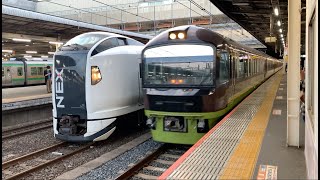 【埼玉の鉄道風景】大宮駅　成田エクスプレス＆リゾートやまどりが同時入線！　2021年5月29日