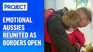 Emotional Australians Reunited As International Borders Open  | The Project