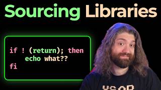 Sourcing Code (libraries with bash) - Bash Scripting Course (pt33)