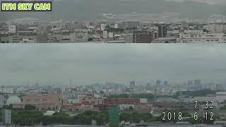 ITM SKY CAM 日本語で申し上げます。NH985 動物と接触? 伊丹空港　20180612