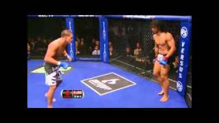 Wow! MMA Fighter Anthony Pettis Comes Off Cage W Amazing Kick To Guys Face   Boo