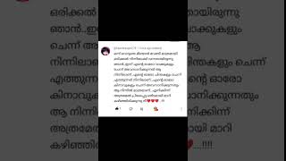 ഒന്ന് വെറുതെ മിണ്ടാൻ വേണ്ടി മാത്രമായി ഒരിക്കൽ നിന്നിലേക്ക് വന്നതായിരുന്നു #പ്രണയം #സ്നേഹം #നൊമ്പരം