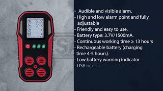 BESANTEK BST-MG08 Multi-Gas Detector DataLogger With Air Pump