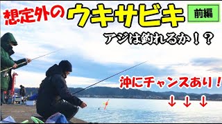 冬の堤防でアジを狙う！即席で作ったウキサビキを投げたら一投目から〇〇〇が連発で釣れた！五目釣りの旅で真夜中のぶっこみ釣りで釣れたのは...