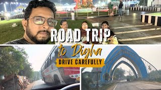 Digha road trip | Digha by car “Dangerous road transport buses” ride carefully..