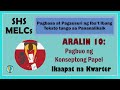 Aralin 10: Pagbuo ng Konseptong Papel SHS Grade 11 MELCs (Ver.2)