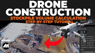 Drone Construction Stockpile Volume Calculation Step-by-Step Tutorial For Beginners