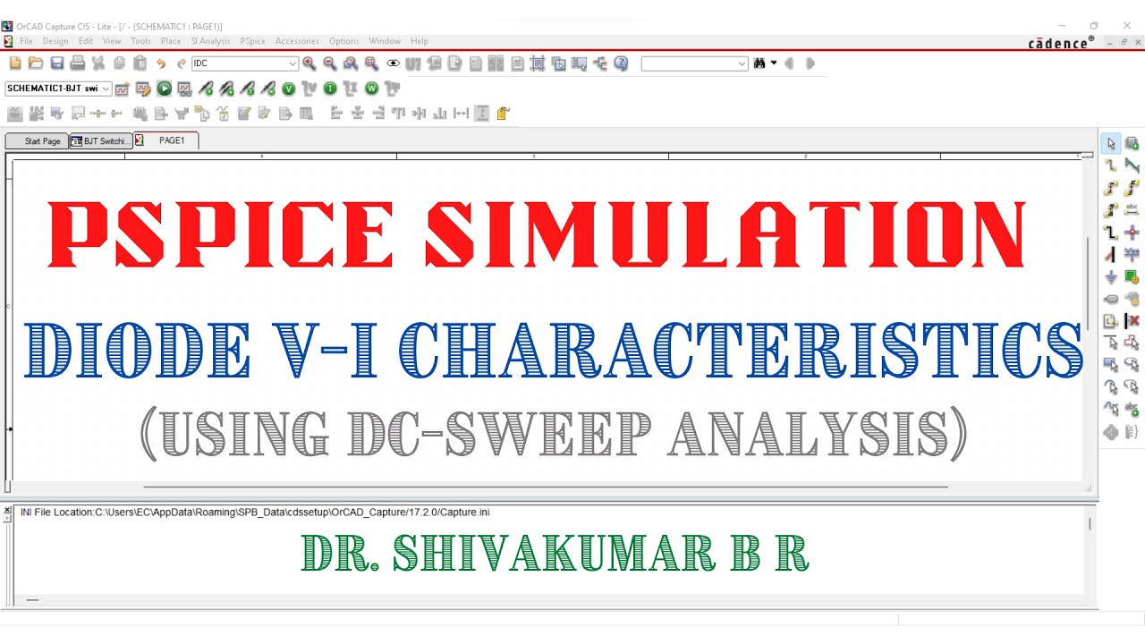 PSpice Simulation: Diode V-I Characteristics (using DC Sweep Analysis ...